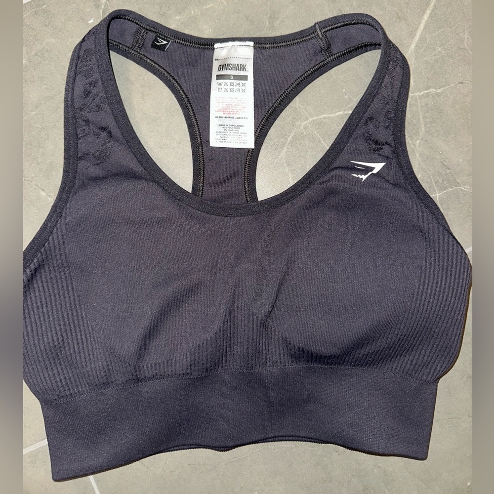 Gymshark Studio Sports Bra Washed Black Size S